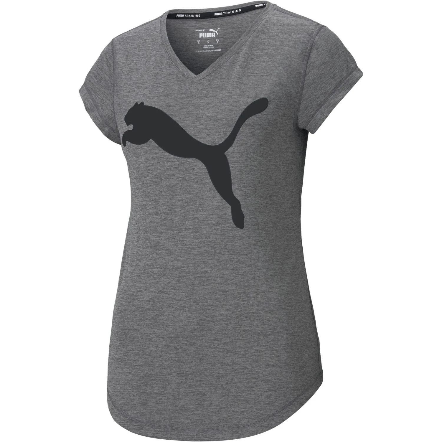 Funktionsshirt Train Favorite Heather Cat In Charcoal Heather-puma Cat