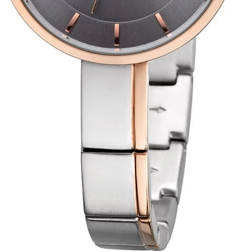 Analog-Armbanduhr Regent Metallarmband Silber, Rosegold Klein (ca. 28mm) - Image 3