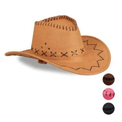 1x Cowboyhut In Hellbraun