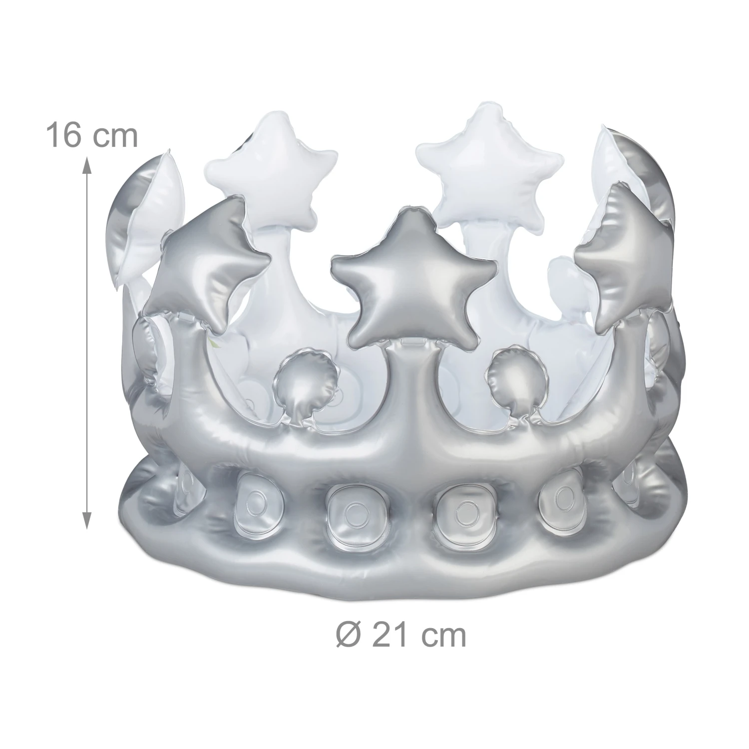 2x Aufblaskrone In Silber - Image 4