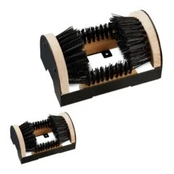 2x Schuhabstreifer In Schwarz/ Natur