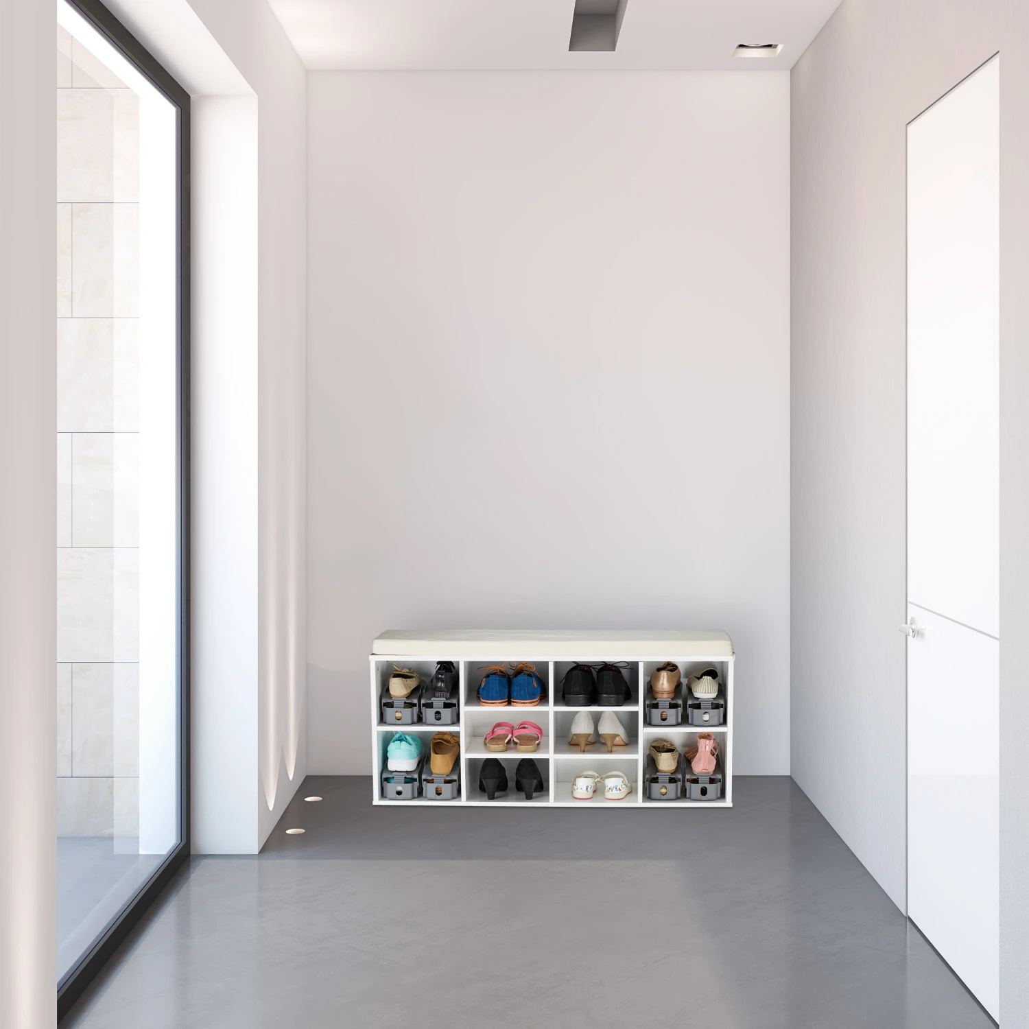 8x Schuhstapler In Dunkelgrau - Image 2