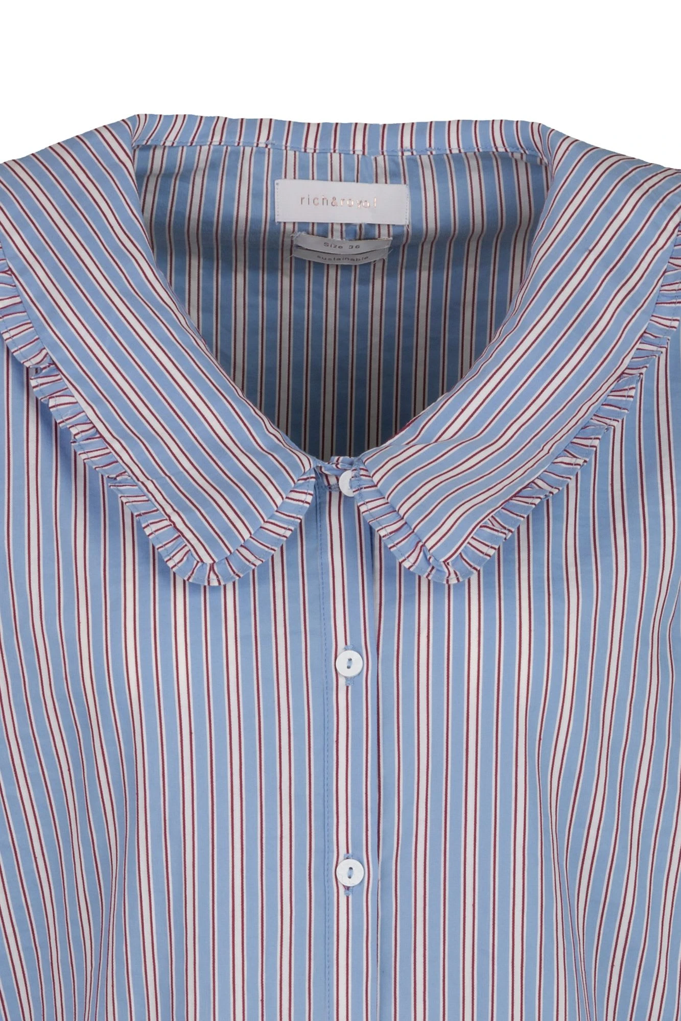 Rich&royal Hemdbluse Bluse Mit Weiten Ärmel In Blau - Image 3