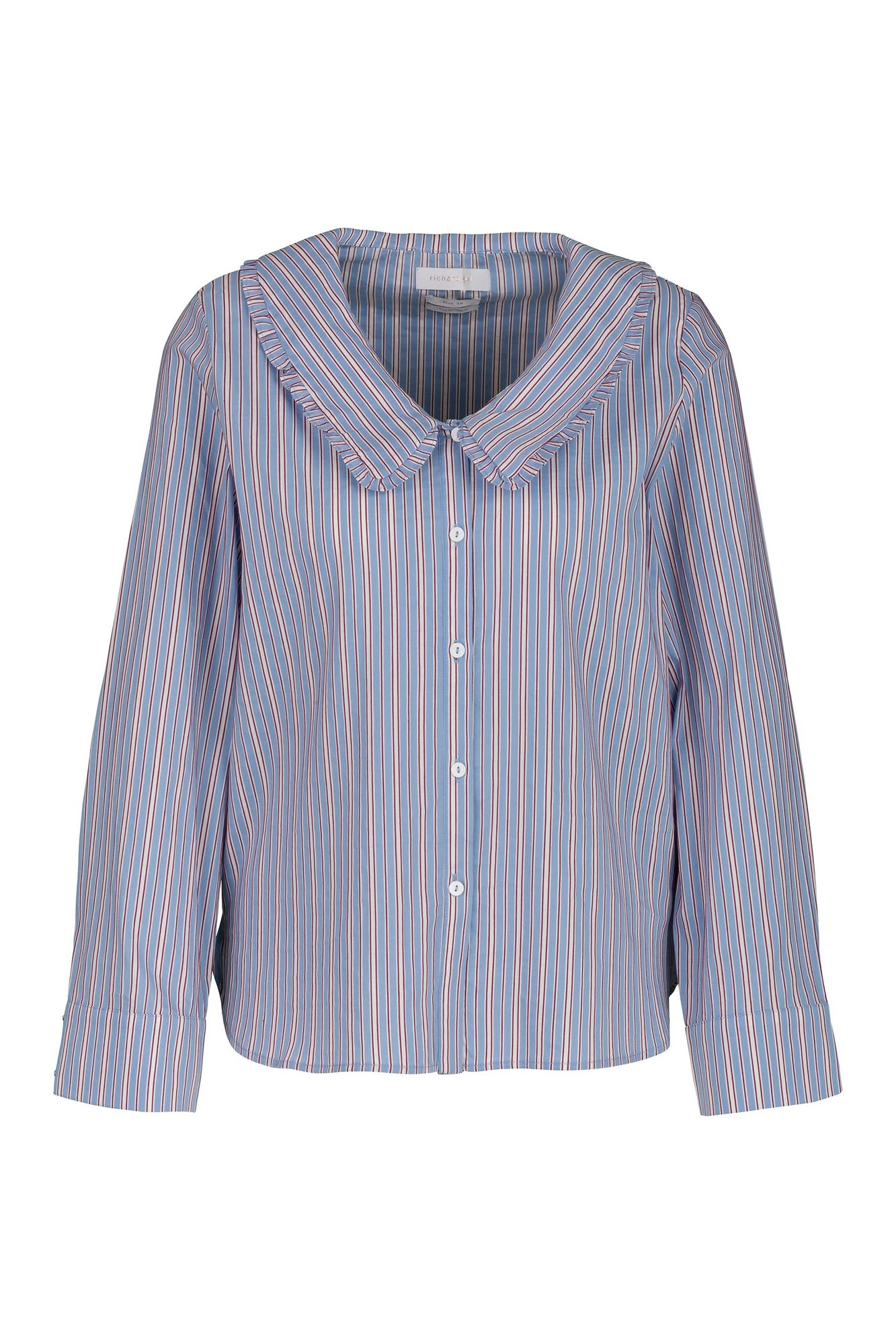 Rich&royal Hemdbluse Bluse Mit Weiten Ärmel In Blau