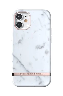 Cover "White Marble" Für IPhone 12 Mini In Weiß