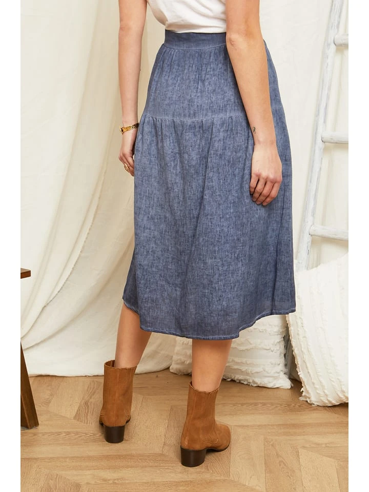 Leinen-Rock In Blau - Image 4