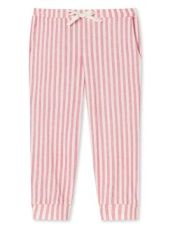 Schiesser Pyjama-Hose In Pink/ Weiß