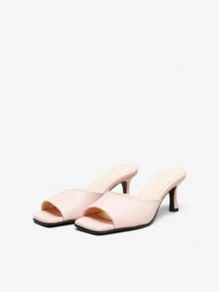 Selected Femme Leder-Pantoletten "Ashley" In Rosa