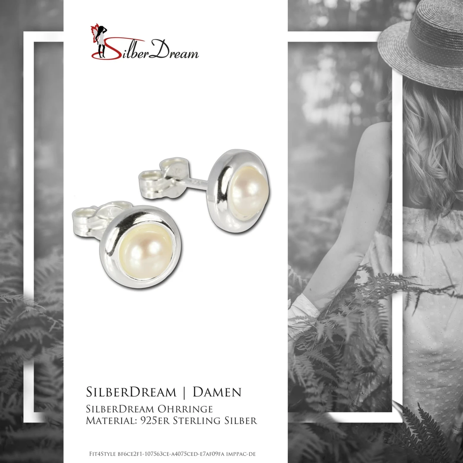 Ohrringe Silber 925 Sterling Silber Perle Ohrstecker - Image 6