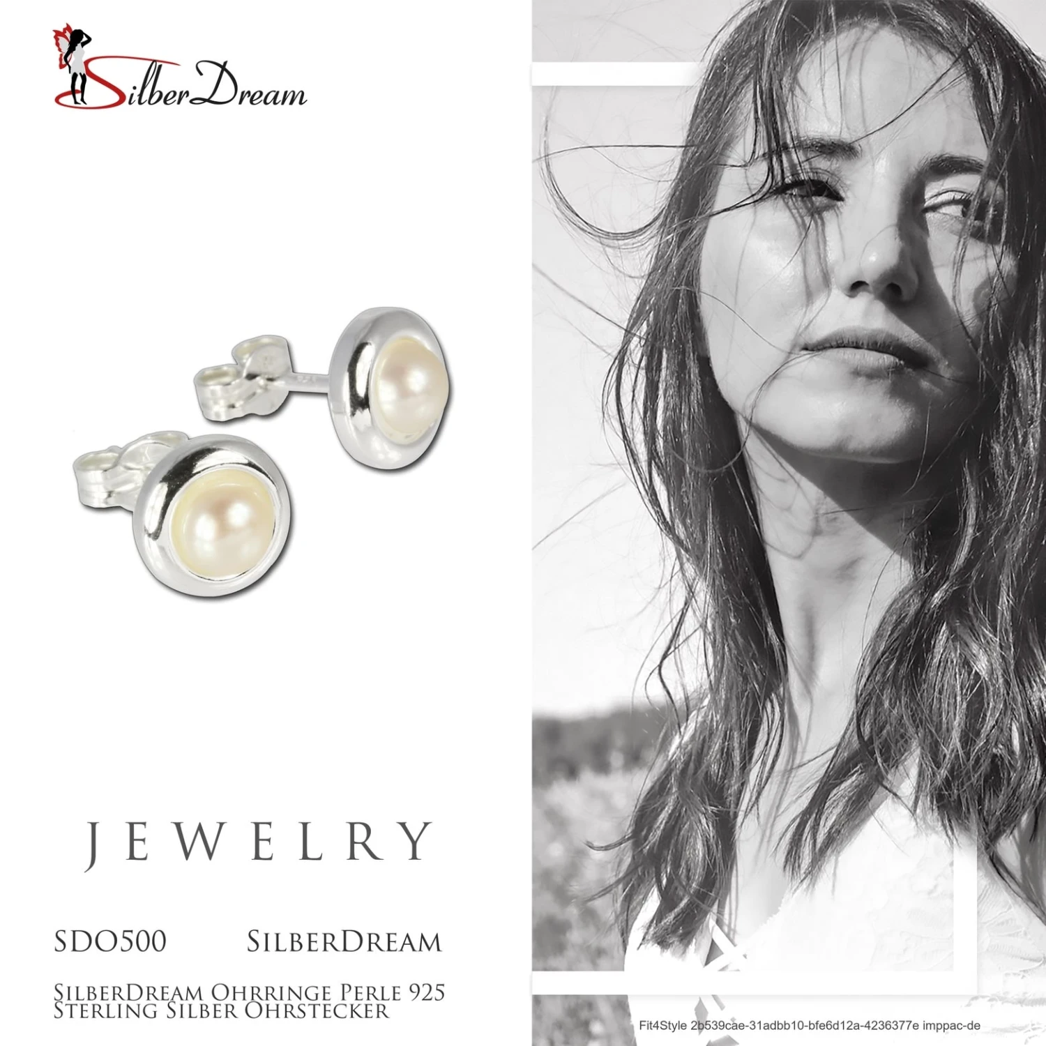 Ohrringe Silber 925 Sterling Silber Perle Ohrstecker - Image 7