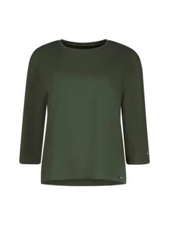 Skiny Pyjama-Longsleeve In Dunkelgrün