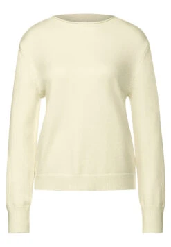 STREET ONE Pullover In Unifarbe Mellow White