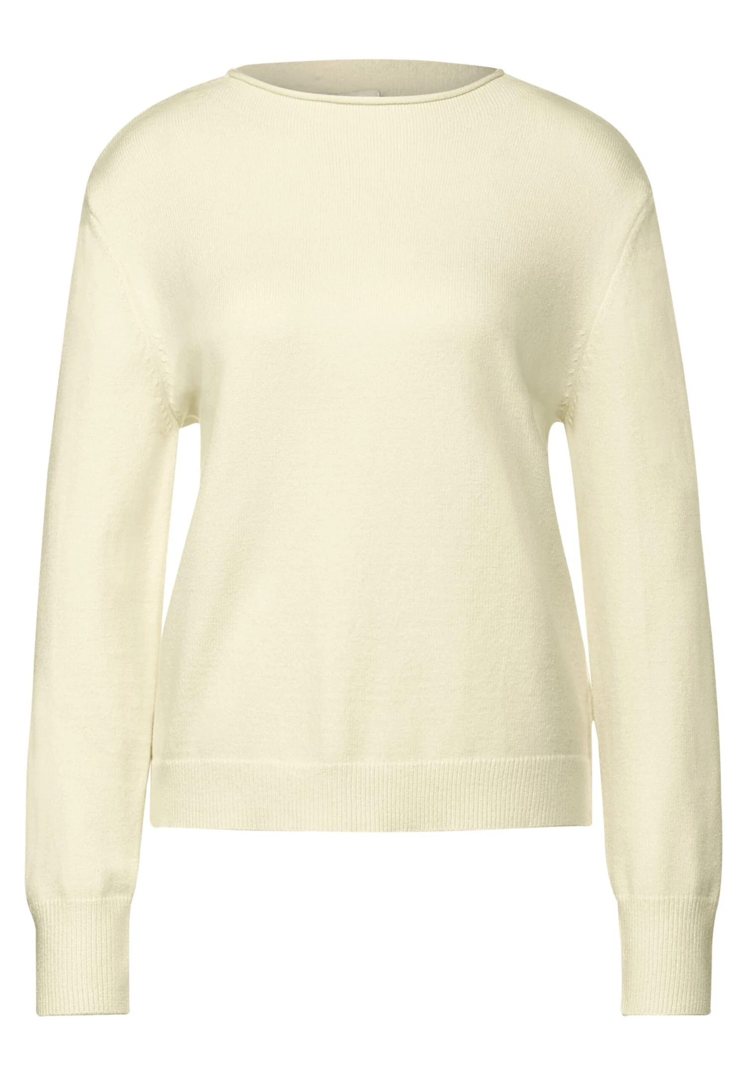 STREET ONE Pullover In Unifarbe Mellow White