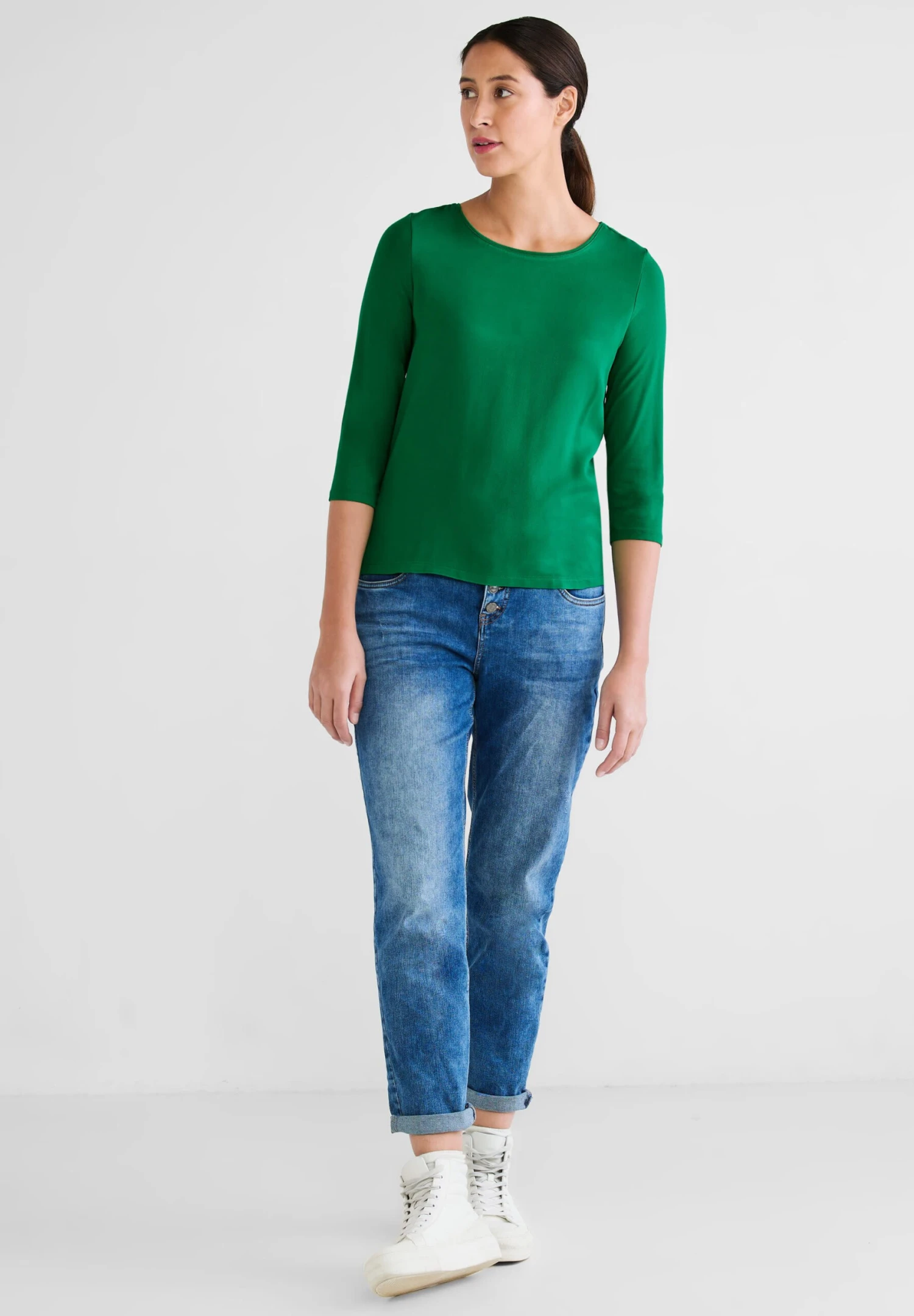 STREET ONE Shirt Mit 3/4 Ärmel Brisk Green - Image 4