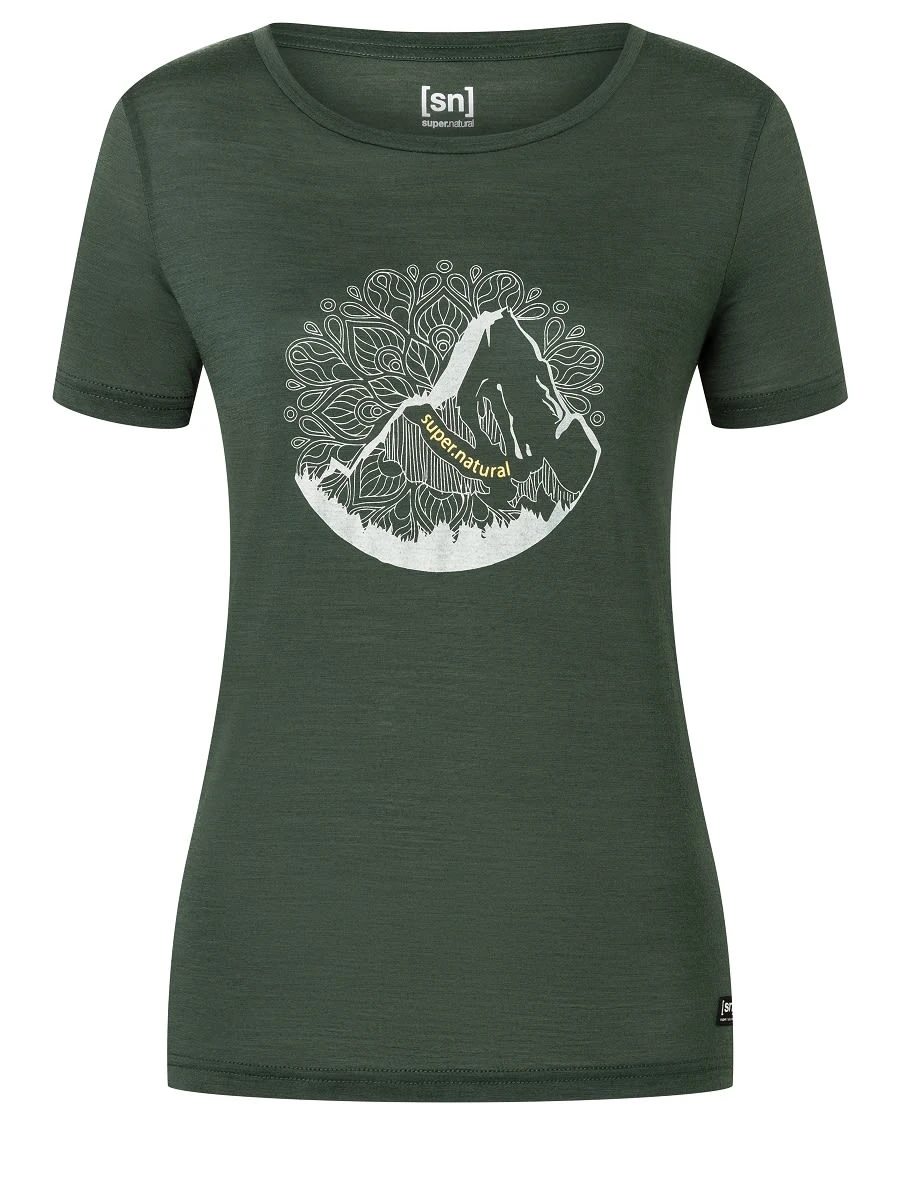 Super.natural Merino T-Shirt In Dunkelgrün