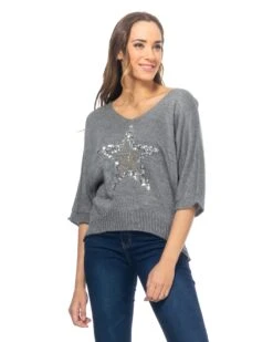 Strickpullover In Hellgrau