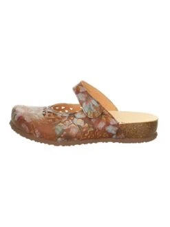 Think! Leder-Pantoletten "Julia" In Hellbraun