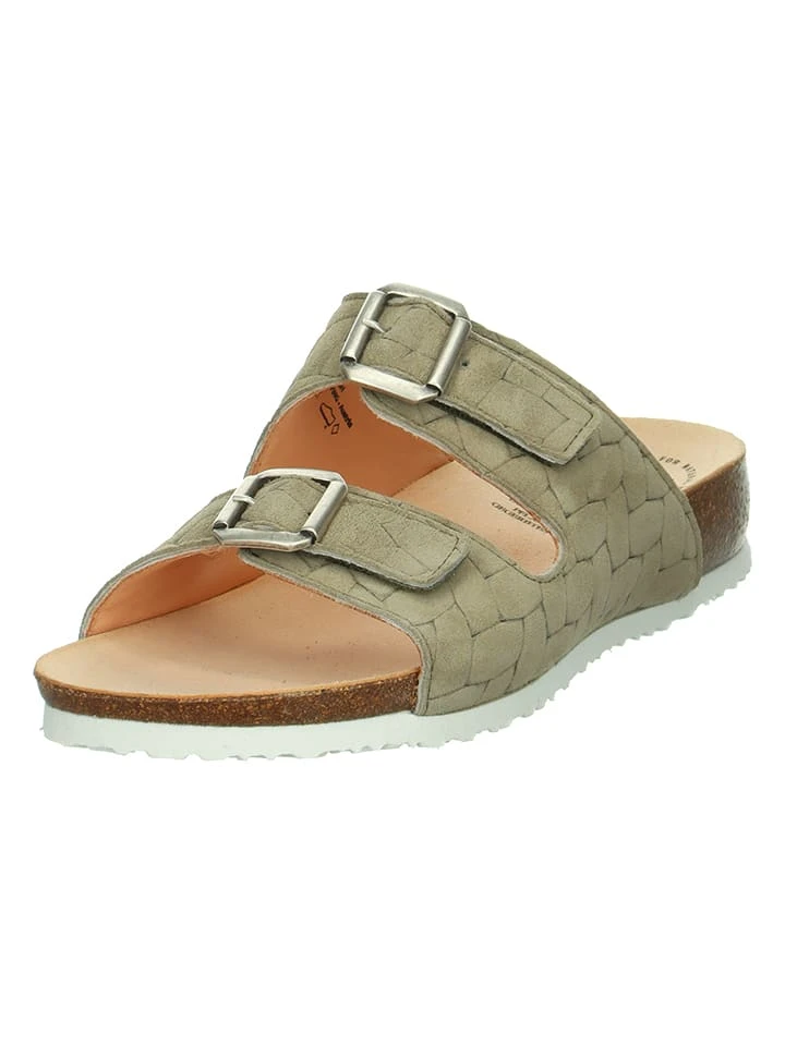 Think! Leder-Pantoletten "Julia" In Hellgrün - Image 2