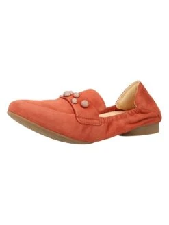 Think! Leder-Slipper In Orange