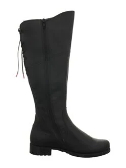 Think! Leder-Stiefel "Denk!" In Schwarz