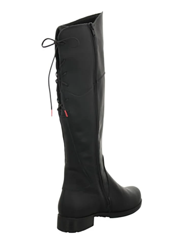 Think! Leder-Stiefel "Denk!" In Schwarz - Image 4