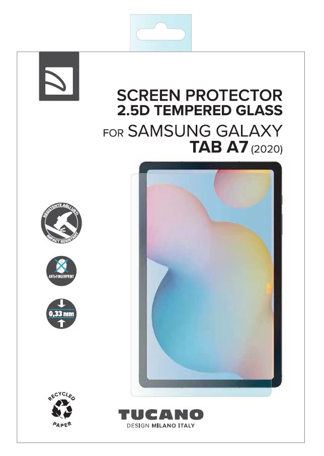 Tucano Displayschutz Aus Gehärtetem Glas Für Samsung Tab A7 10.4 In Transparent