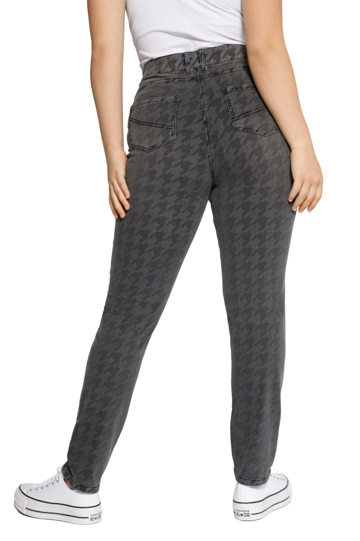 Ulla Popken Jeans Sarah Hahnentrittmuster In Grau - Image 2