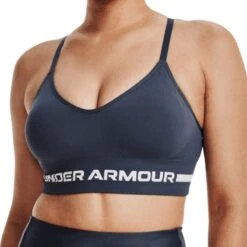Under Armour Fitness Sportunterwäsche Seamless Longline Bra Women Gray