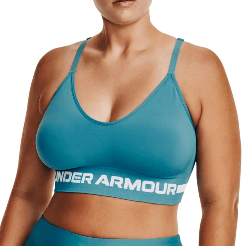 Under Armour Fitness Sportunterwäsche Seamless Longline Bra Women Turquoise - Image 3