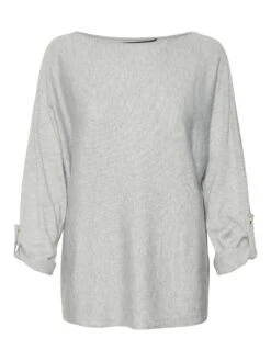 Vero Moda Strickpullover In Light Grey Melange