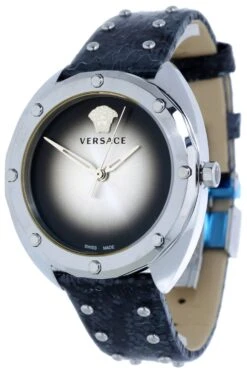 Versace Schweizer Uhr Shadov Silberfarben In Schwarz