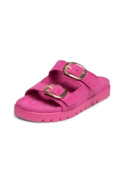 Veloursleder Pantoletten In Pink