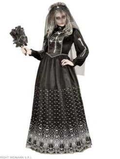 WIDMANN 2tlg. Kostüm "SKELETTBRAUT" In Schwarz