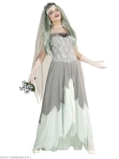 WIDMANN 3tlg. Kostüm "ZOMBIE BRAUT" In Grau