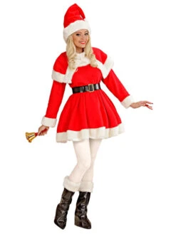 WIDMANN 5tlg. Kostüm "Luxus Miss Santa" In Rot/ Weiß