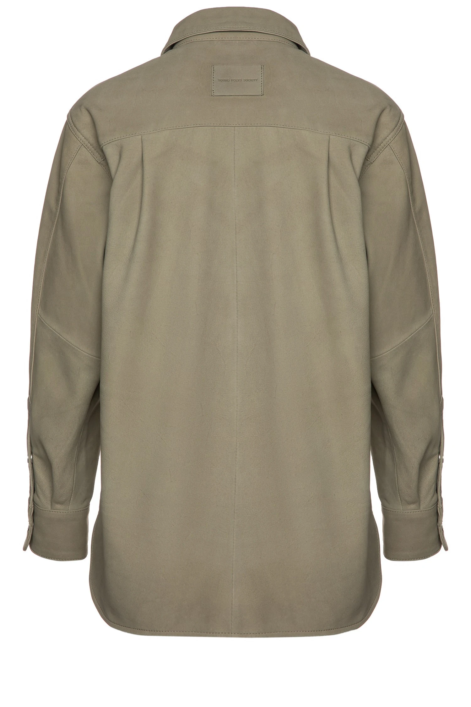 Leder-Overshirt 'Dasha' Oliv (6906) - Image 3