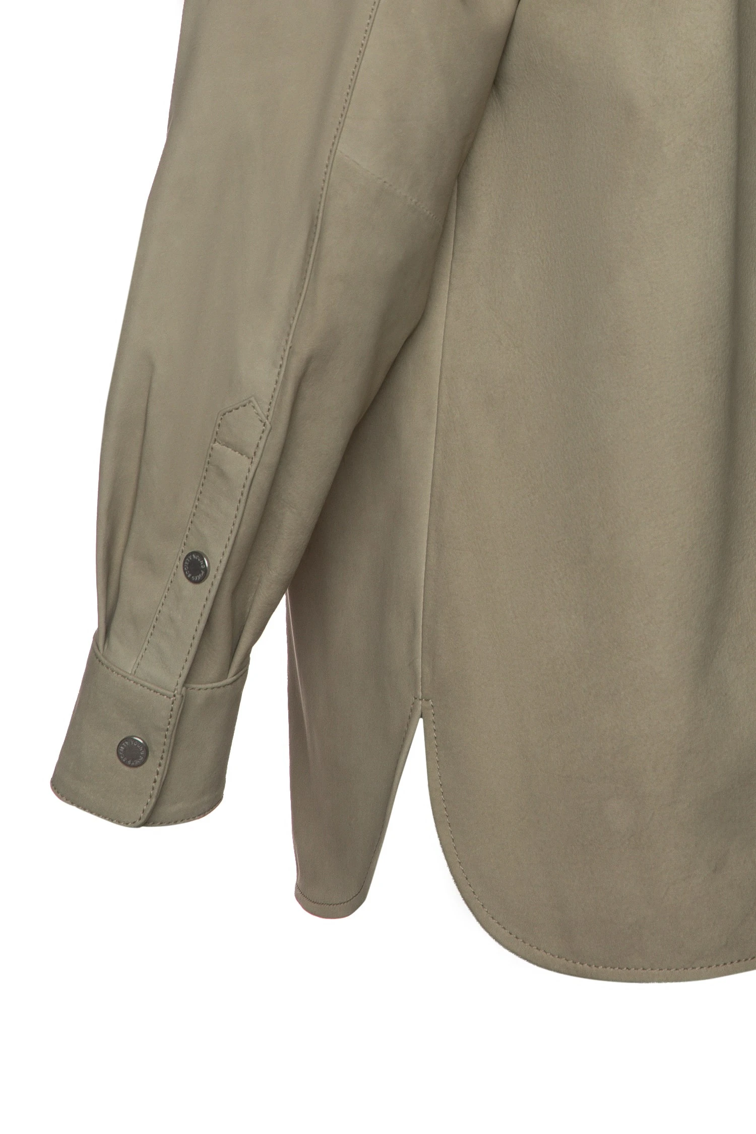 Leder-Overshirt 'Dasha' Oliv (6906) - Image 4