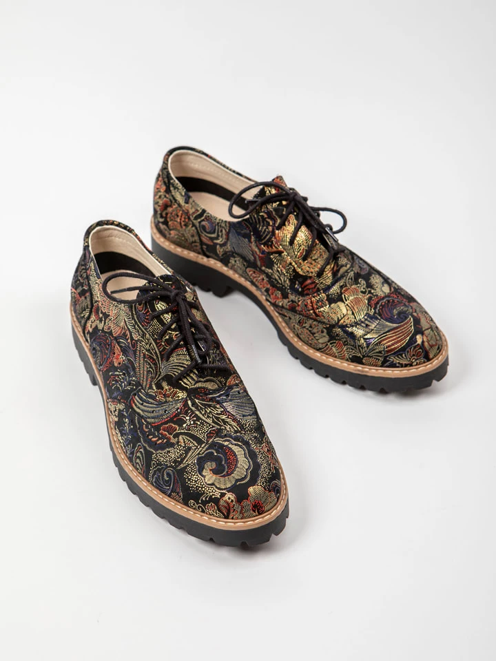 Leder-Schnürschuhe In Bunt - Image 2