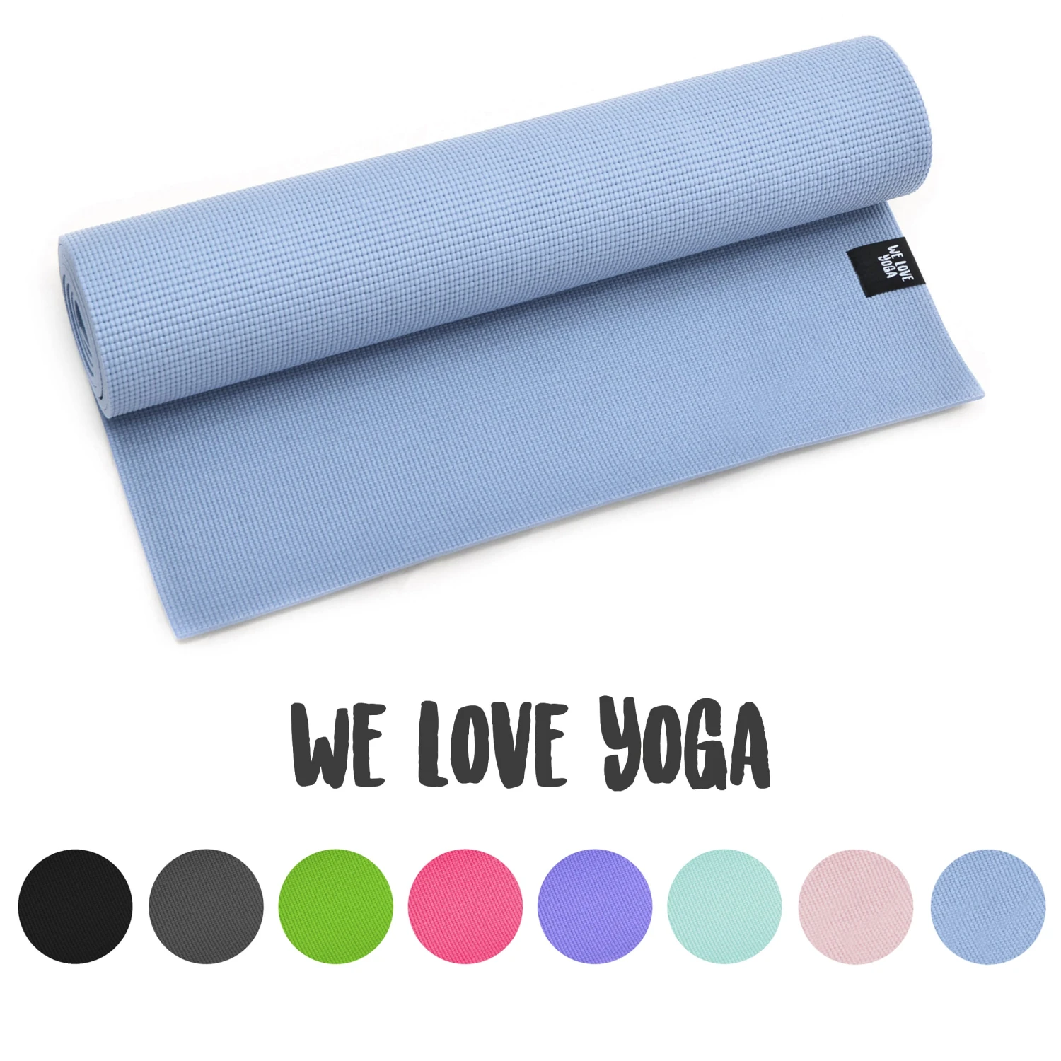 Yogamatte " We Love Yoga 183x60x0,6 Cm " In Hellblau - Image 5